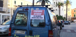 A Terlizzi in piazza le Partite IVA: protesta in sicurezza nelle automobili e negozi chiusi