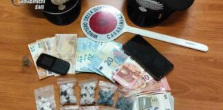 Arrestato un 23enne per spaccio di sostanze stupefacenti: con lui eroina e cocaina